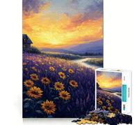 Puzzle Adulte Paysage de Chalet au Coucher du Soleil, 1000 pièces, renforce la mémoire, Calme et apaisant, œuvre d'art aux Bords Nets 38x26cm