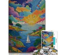 Puzzle Adulte Paysage de rêve 1000 pièces pour Adolescents Cadeaux Jouets éducatifs Jeux Anti-Stress renforce l'amour Entre Couples (26x38cm)