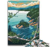 Puzzle Adulte Paysage du lac Baïkal 1000 pièces, Jeu Stimulant et éducatif en Famille pour Anniversaire et Noël 1000 pièces (50x75cm)