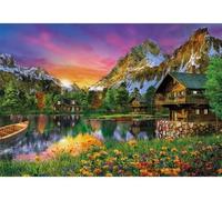 Puzzle Adulte Paysage lac Alpin - 6000 Pieces - Set Puzzle Collection Montagne et lac + 1 Carte Tigre