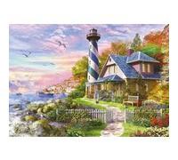 Puzzle adulte : paysage - phare bleu a rock bay - 4000 pieces - educa Bleu G