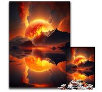 Puzzle Adulte Paysage Planète Alien 1000 pièces en Carton pour Vacances, Anniversaires et soirées Jeux en Famille 26x38cm/10,23x14,96 Pouces