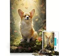 Puzzle Adulte Pembroke Welsh Corgi 1000 pièces Renforce la mémoire, se détend, s'amuse, qualité, pour Les fêtes (38x52cm)