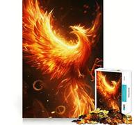 Puzzle Adulte Phoenix Fire Animal 1000 pièces Jeu d'entraînement cérébral Cadeau Artistique et Relaxant à Assembler (38x26cm)