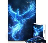 Puzzle Adulte Phoenix Neon Animal 1000 pièces Jeu d'entraînement cérébral Cadeau Artistique et Relaxant à Assembler (38x52cm)