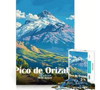 Puzzle Adulte Pico De Orizaba Mountain, 1000 pièces, Casse-tête, détente mentale, Motif à Assembler, Cadeau du Père Noël (38x26cm)