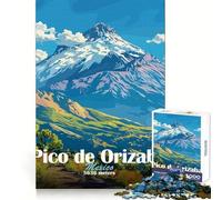 Puzzle Adulte Pico De Orizaba Mountain, 1000 pièces, Casse-tête, détente mentale, Motif à Assembler, Cadeau du Père Noël (38x26cm)