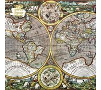 Puzzle adulte Pieter Van Den Keere : Carte ancienne du monde