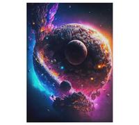 Puzzle Adulte Planet Starry Sky 300 Pièces pour Enfants À Partir De 12 Ans Puzzles en Bois Casse-tête 42×30cm