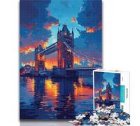 Puzzle Adulte Pont d'Angleterre 1000 pièces, Cadeaux pour Adolescents, Jouets éducatifs, Anti-Stress, renforce l'amour Entre Couples, 50x75cm