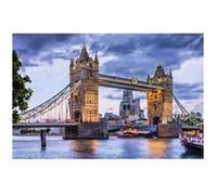 Puzzle adulte : pont de londres au crépuscule tower bridge 3000 pieces - collection angleterre + 1 carte animaux