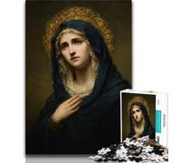 Puzzle Adulte Portrait de Marie la Mère Puzzles pour Adultes 1000 Soulagement du Stress Défi Difficile Décoration d'intérieur Unique et Cadeaux 38x26cm