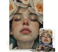 Puzzle Adulte Portrait de pétales, 1000 pièces, Casse-tête, détente mentale, Motif à Assembler, Cadeau du Père Noël (38x26cm)
