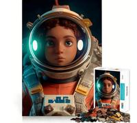 Puzzle Adulte Portrait Jeune Astronaute 1000 pièces,Jeu de mémoire Amusant,Assemblage Stable,pièces Qui ne bougent Pas,Format Compact,idéal pour des Moments de Jeu en Famille (38x26cm)