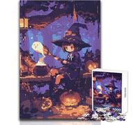 Puzzle Adulte Potion d'halloween de la sorcière (1000 pièces) - Jeu d'éveil Amusant et éducatif - Cadeau Original et Surprenant - Dimensions:50x75cm