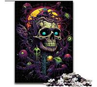 Puzzle Adulte psychédélique 1000 pièces, Motif crâne, Difficile, stimule Le Cerveau, Jouets addictifs pour cultiver la Patience, décoration Parfaite (50x75cm)