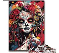 Puzzle Adulte psychédélique 2000 pièces, Motif crâne, Jeux éducatifs, décoration d'intérieur, à Offrir en Cadeau à Toute la Famille (70x100cm)