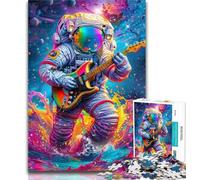 Puzzle Adulte psychédélique Astronaute 1000 pièces, Jeu Familial Anti-Stress, défi Difficile, Cadeaux du Père Noël Secret 50x75cm