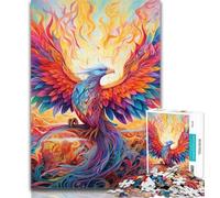 Puzzle Adulte psychédélique Phoenix Bird Puzzles pour Adultes 1000, décoration Murale Cadeaux d'anniversaire et de Noël Uniques adaptés à Et 14 50x75cm