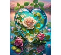 Puzzle Adulte Puzzle 1000 pièces Amour des Roses Puzzles Adultes à partir de 14 Ans Puzzles de Famille