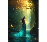 Puzzle Adulte Puzzle 1000 pièces Fille rêveuse des Bois Puzzles Adultes à partir de 14 Ans Puzzles de Famille