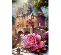 Puzzle Adulte Puzzle 1000 pièces Fleurs du château Puzzles Adultes à partir de 14 Ans Puzzles de Famille