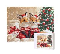 Puzzle Adulte - Puzzle 1000 pièces - Le Renard de Noël - Adultes et Enfants Haut 14 Ans - Puzzles de Qualité Supérieure - Puzzles pour Adultes Jeu éducatif Challenge Toy Cadeaux 1000 pièces k-766