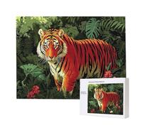 Puzzle Adulte - Puzzle 1000 pièces - Le Tigre de la Jungle - Adultes et Enfants dès 14 Ans - Puzzles de qualité supérieure - Puzzles pour Adultes Jeu éducatif Challenge Toy Cadeaux 1000 pièces n-112