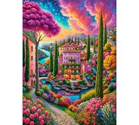 Puzzle Adulte Puzzle 1000 pièces Magnifique Paysage de Campagne Puzzles Adultes à partir de 14 Ans Puzzles de Famille