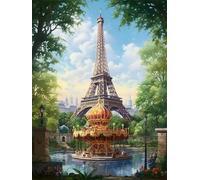 Puzzle Adulte Puzzle 1000 pièces Paysage de la Tour Eiffel Puzzles Adultes à partir de 14 Ans Puzzles de Famille