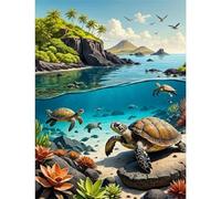Puzzle Adulte Puzzle 1000 pièces Paysage de Tortues de mer Puzzles Adultes à partir de 14 Ans Puzzles de Famille