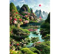 Puzzle Adulte Puzzle 1000 pièces Paysage Vert Puzzles Adultes à partir de 14 Ans Puzzles de Famille