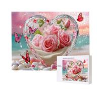 Puzzle Adulte - Puzzle 1000 pièces - Roses d'amour - Adultes et Enfants dès 14 Ans - Puzzles de qualité supérieure - Puzzles pour Adultes Jeu éducatif Challenge Toy Cadeaux 1000 pièces n-8