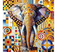 Puzzle Adulte, Puzzle 120 pièces pour Adultes, Jeu éducatif défi Jouet, Détente & Relaxation, Puzzles Impossible pour Jeu Activité Familiale Collage d’éléphants colorés