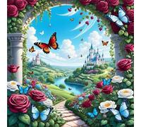Puzzle Adulte, Puzzle 120 pièces pour Adultes, Jeu éducatif défi Jouet, Détente & Relaxation, Puzzles Impossible pour Jeu Activité Familiale Roseraie du château