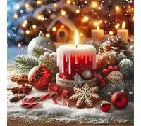 Puzzle Adulte, Puzzle 120 pièces pour Adultes, Jeu éducatif défi Jouet, Détente & Relaxation, Puzzles Impossible pour Jeu Activité Familiale Bougies de Neige de Noël