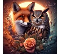 Puzzle Adulte, Puzzle 120 pièces pour Adultes, Jeu éducatif défi Jouet, Détente & Relaxation, Puzzles Impossible pour Jeu Activité Familiale Animal Hibou Rose