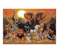 Puzzle Adulte Puzzle 1500 pièces Animaux d'Afrique Puzzles Adultes à partir de 14 Ans Puzzles de Famille