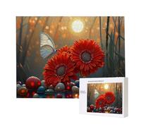 Puzzle Adulte - Puzzle 1500 pièces - Coucher de soleil fleurs - Adultes et enfants dès 14 ans - Puzzles de qualité supérieure - Puzzles pour Adultes Jeu éducatif Challenge Toy Cadeaux 1500 pièces n841