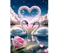 Puzzle Adulte Puzzle 1500 pièces Couple de cygnes Puzzles Adultes à partir de 14 Ans Puzzles de Famille