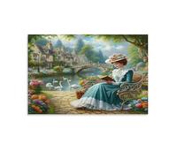 Puzzle Adulte - Puzzle 1500 pièces -Dame Victorienne lisant Adultes et Enfants à partir de 14 Ans - Puzzle de qualité supérieure 57x87cm