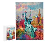 Puzzle Adulte - Puzzle 1500 pièces - Déesse de la liberté - Adultes et Enfants dès 14 Ans - Puzzles de qualité supérieure - Puzzles pour Adultes Jeu éducatif Challenge Toy Cadeaux 1500 pièces n-1037