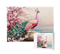 Puzzle Adulte - Puzzle 1500 pièces - Fleurs de cerisier paon - Adultes et Enfants haut 14 ans - Puzzles de Qualité Supérieure - Puzzles pour Adultes Jeu éducatif Challenge Toy Cadeaux 1500 pièces k481