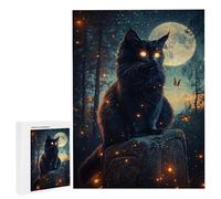 Puzzle Adulte - Puzzle 1500 pièces - Le Chat Lune - Adultes et Enfants dès 14 Ans - Puzzles de qualité supérieure - Puzzles pour Adultes Jeu éducatif Challenge Toy Cadeaux 1500 pièces n-1007