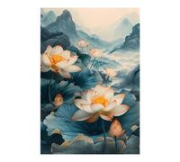 Puzzle Adulte Puzzle 1500 pièces Lotus des Montagnes Puzzles Adultes à partir de 14 Ans Puzzles de Famille