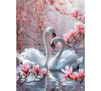 Puzzle Adulte Puzzle 1500 pièces Magnolia du Lac des Cygnes Puzzles Adultes à partir de 14 Ans Puzzles de Famille