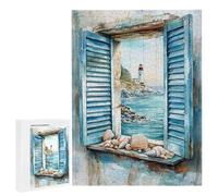 Puzzle Adulte - Puzzle 2000 pièces - Fenêtre Vue mer - Adultes et Enfants dès 14 Ans - Puzzles de qualité supérieure - Puzzles pour Adultes Jeu éducatif Challenge Toy Cadeaux 2000 pièces n-106