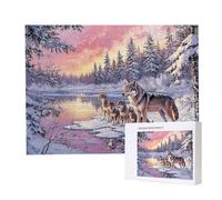 Puzzle Adulte - Puzzle 2000 pièces - La Meute de Loups d'hiver -Enfants Haut 14 Ans - Puzzles de Qualité Supérieure - Puzzles pour Adultes Jeu éducatif Challenge Toy Cadeaux 2000 pièces k-130