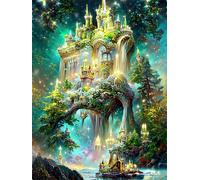 Puzzle Adulte Puzzle 300 pièces Palais de Conte de fées Puzzles Adultes à partir de 14 Ans Puzzles de Famille