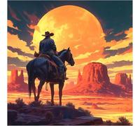 Puzzle Adulte, Puzzle 35 pièces pour Adultes, Jeu éducatif défi Jouet, Détente & Relaxation, Puzzles Impossible pour Jeu Activité Familiale Cow-Boy du désert